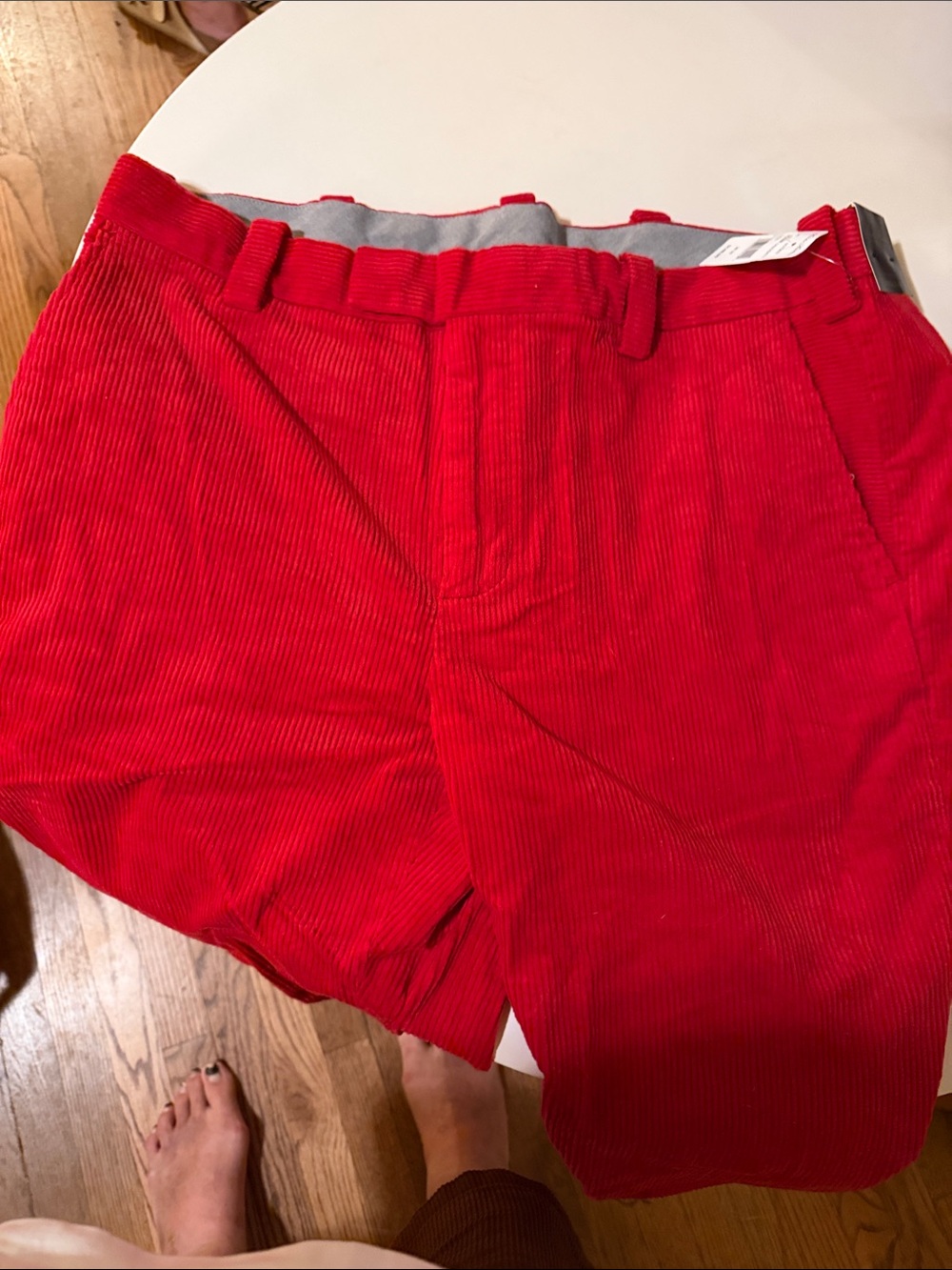 Brooks Brothers Bright Red Corduroy Trousers